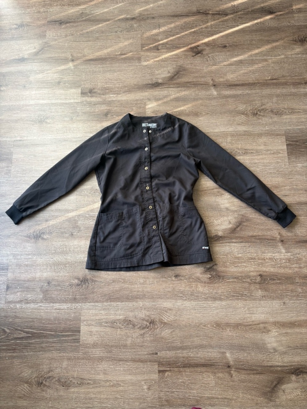 Grey's Anatomy Black Women's Medical Scrub Jacket